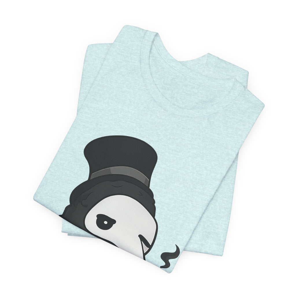 Plague Doctor Coffee Tee — Cute Gothic Lantern & Coffee Graphic T-Shirt