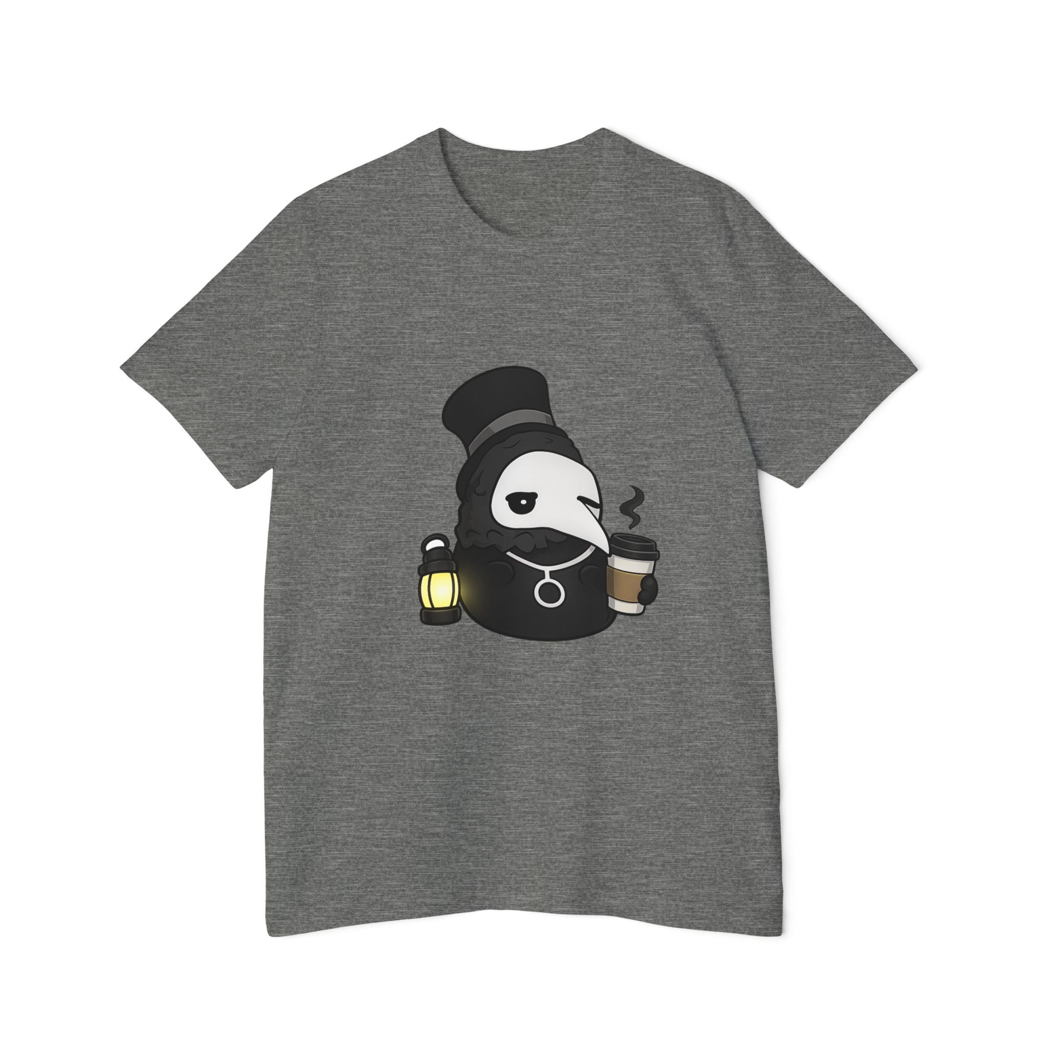 Plague Doctor Coffee Tee — Cute Dark Aesthetic T-Shirt