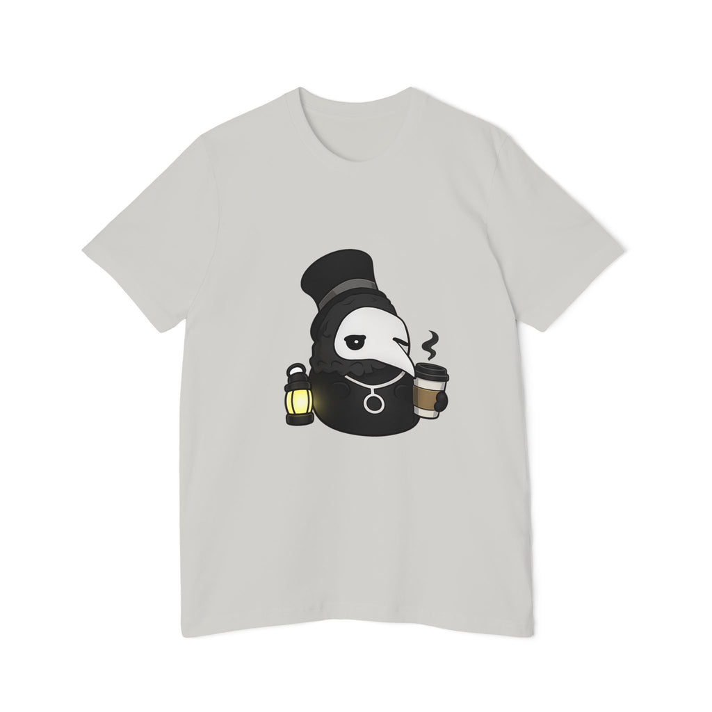 Plague Doctor Coffee Tee — Cute Dark Aesthetic T-Shirt