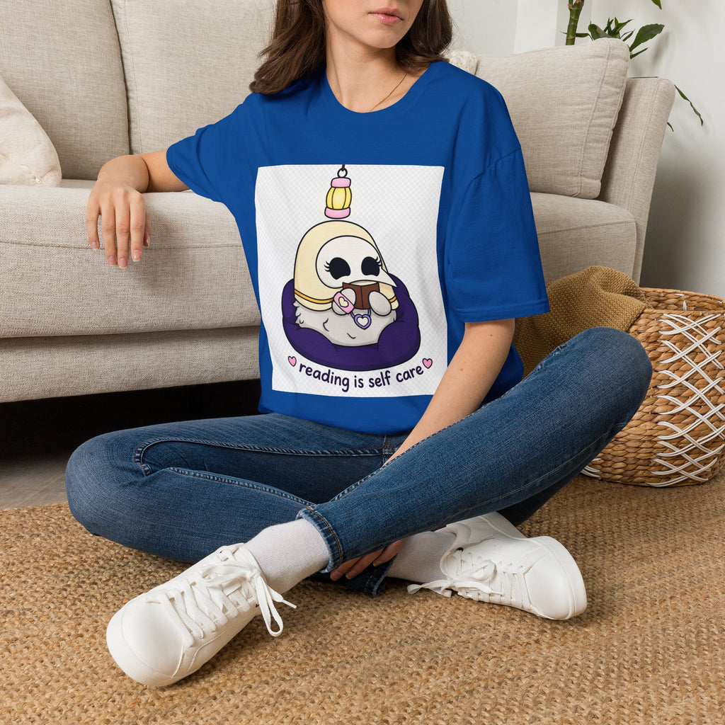Reading Is Self Care T-Shirt — Cute Plague Doctor with Lantern
