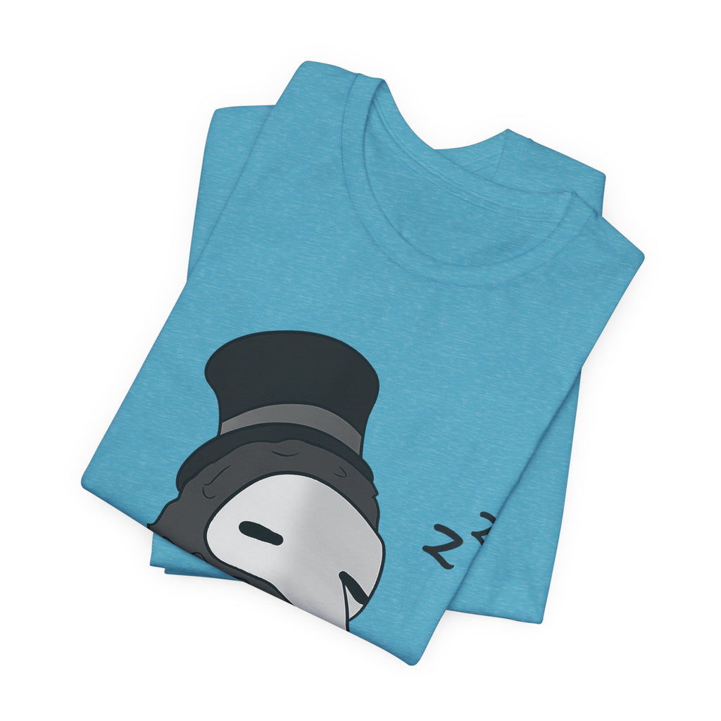 Sleepy Plague Doctor Tee — Cute Gothic Lantern Graphic T-Shirt