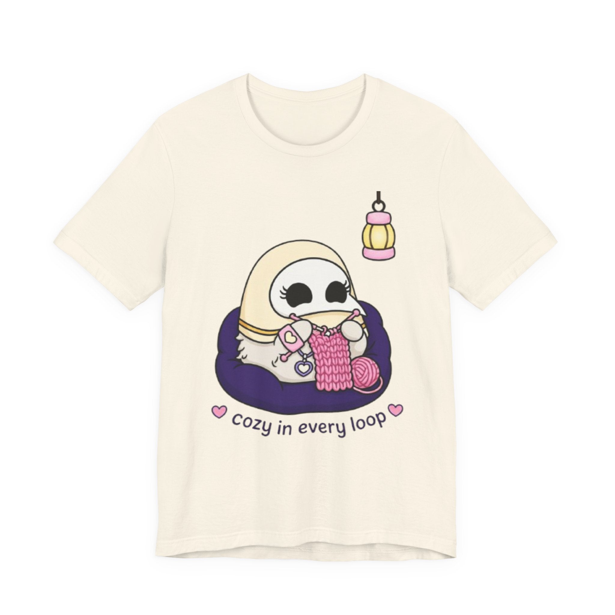 Plague Doctor Cozy Crochet T-Shirt — Cute Dark Aesthetic Crafter Tee