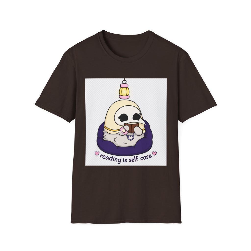 Reading Is Self Care T-Shirt — Cute Plague Doctor with Lantern