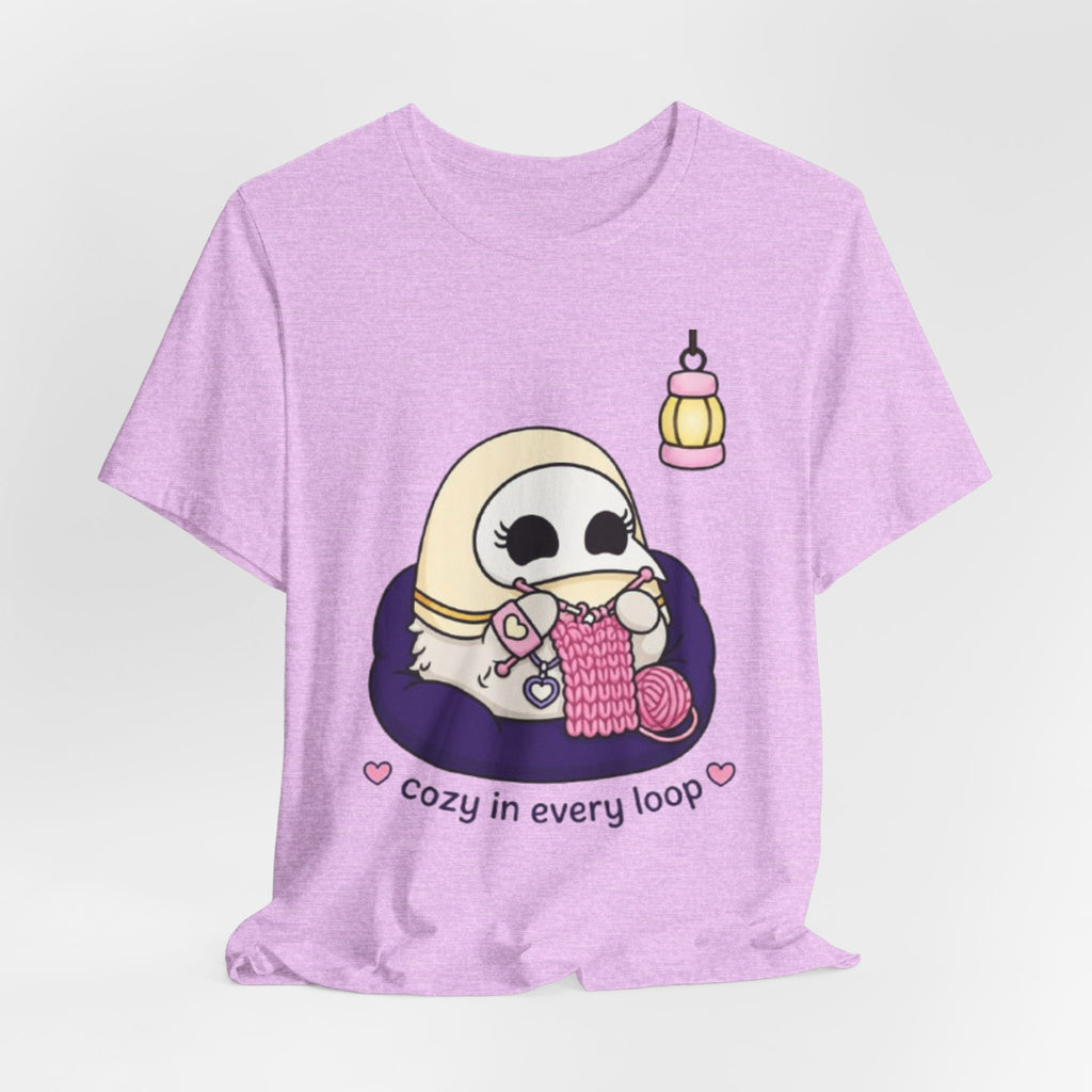 Plague Doctor Cozy Crochet T-Shirt — Cute Dark Aesthetic Crafter Tee