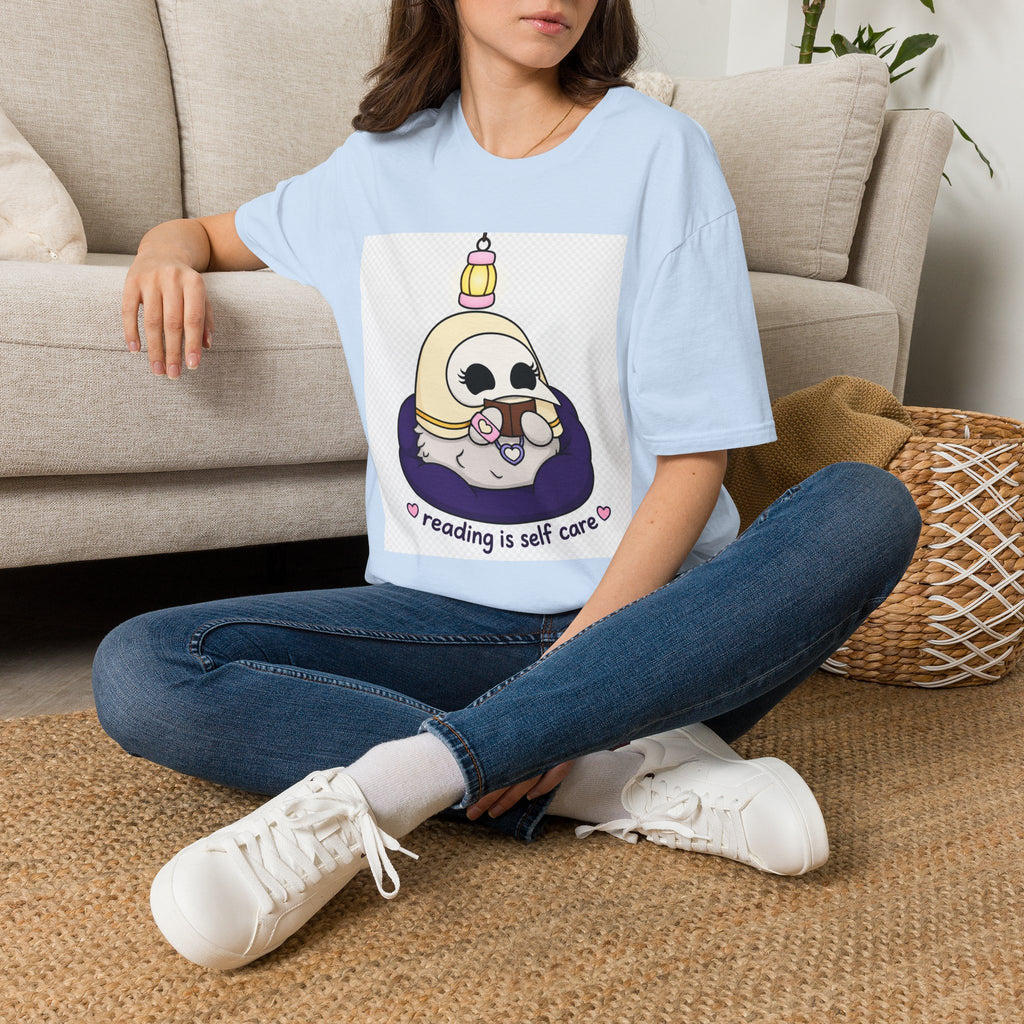 Reading Is Self Care T-Shirt — Cute Plague Doctor with Lantern