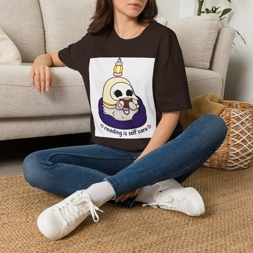 Reading Is Self Care T-Shirt — Cute Plague Doctor with Lantern
