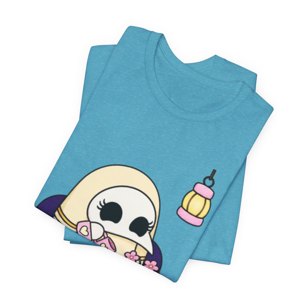 Plague Doctor Grow Your Peace T-Shirt — Cute Dark Aesthetic Plant Lady Hobbies Tee