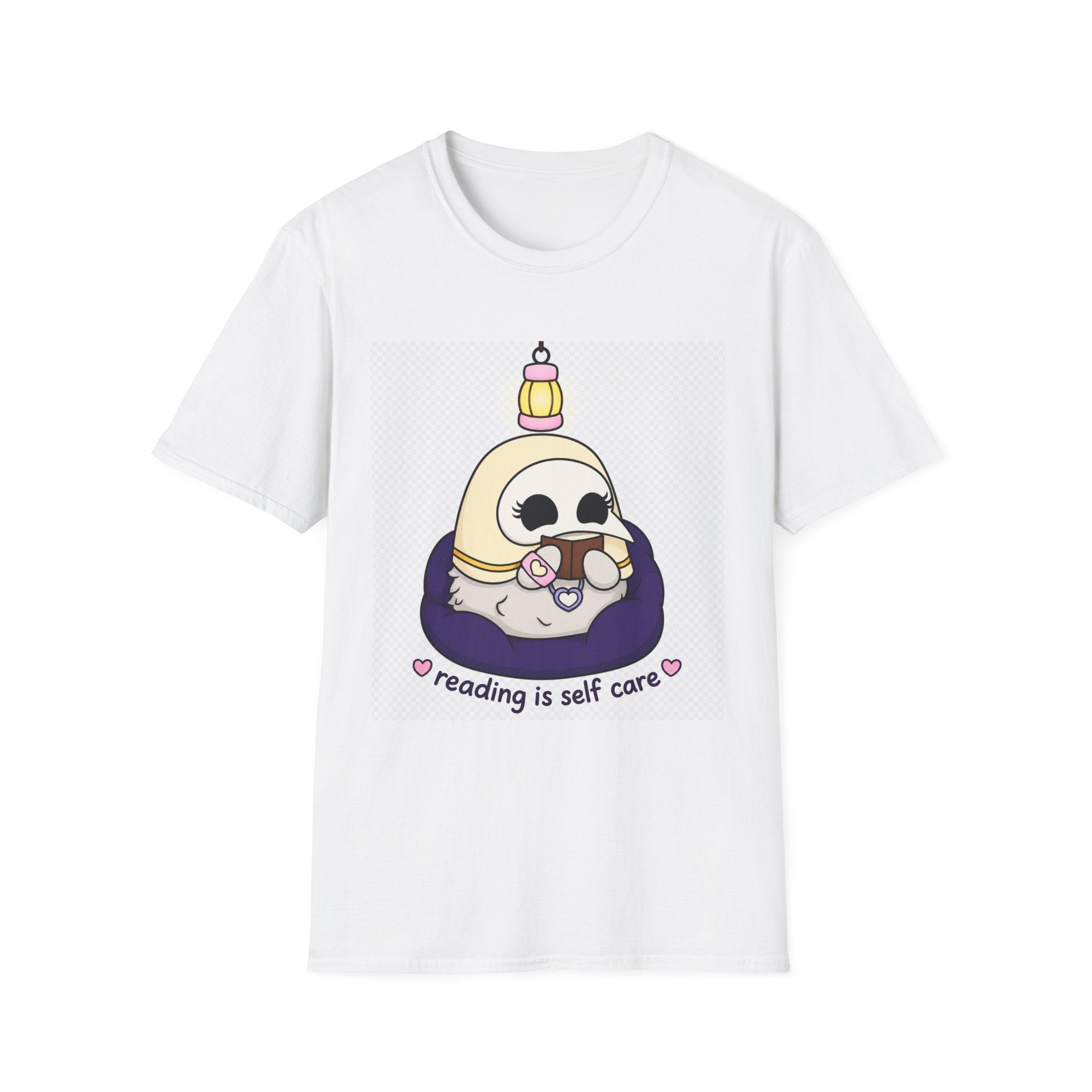 Reading Is Self Care T-Shirt — Cute Plague Doctor with Lantern