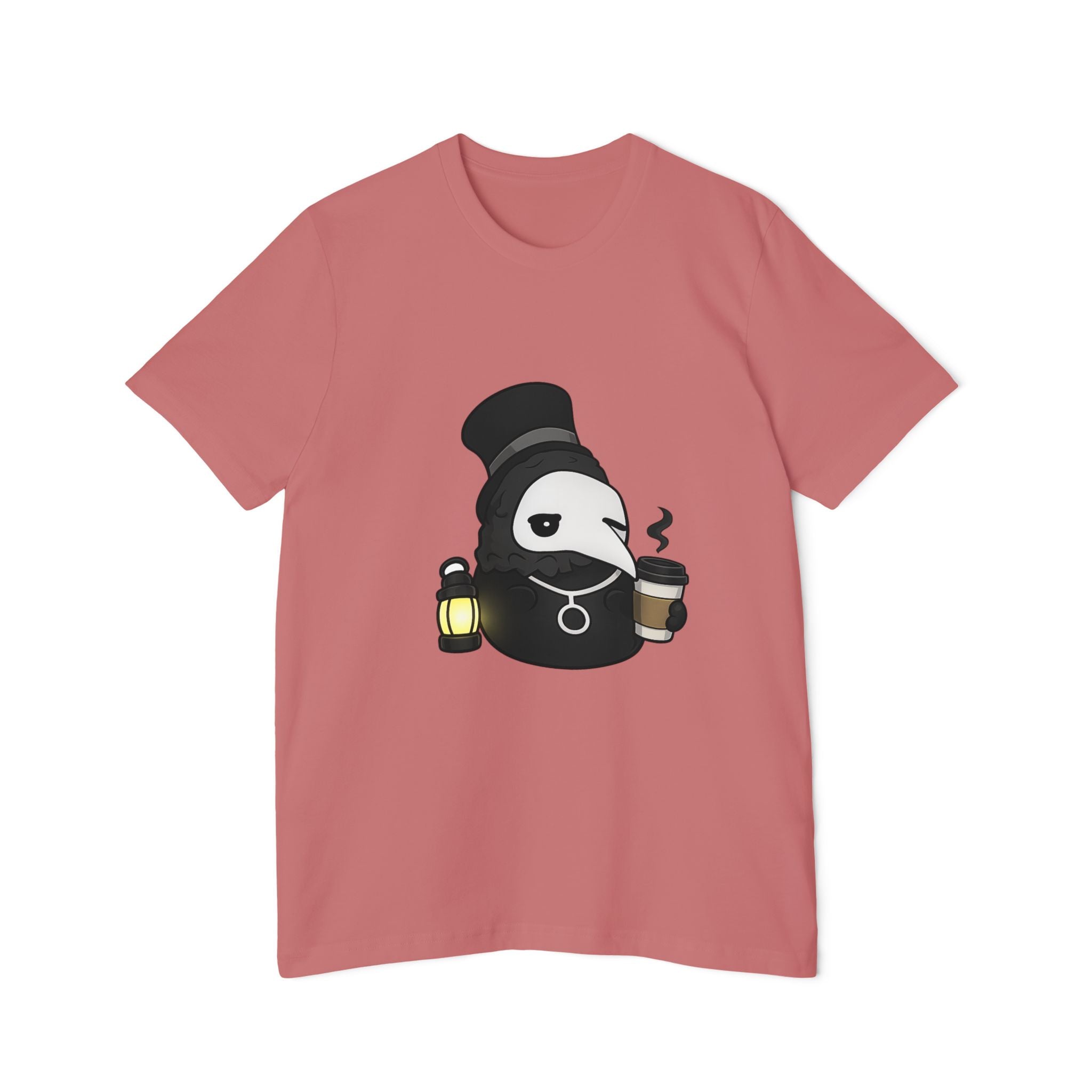 Plague Doctor Coffee Tee — Cute Dark Aesthetic T-Shirt