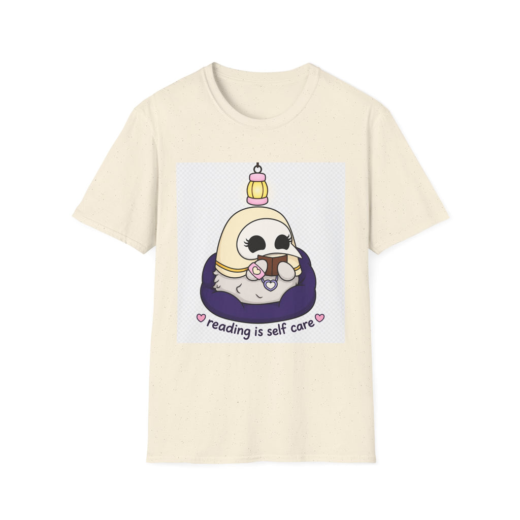 Reading Is Self Care T-Shirt — Cute Plague Doctor with Lantern