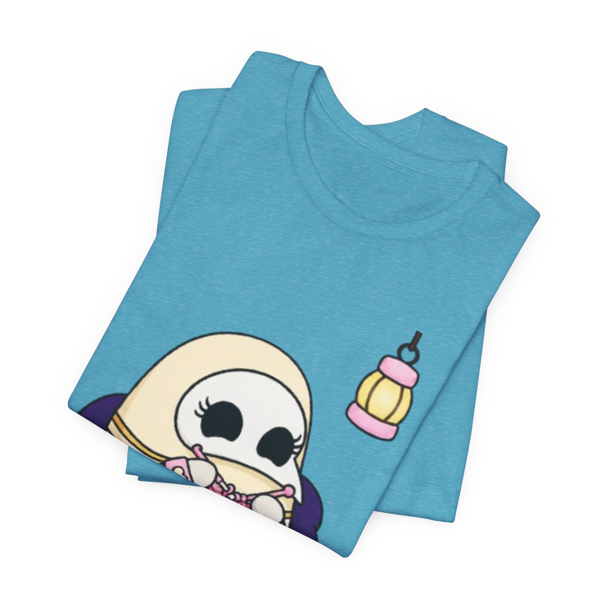 Plague Doctor Cozy Crochet T-Shirt — Cute Dark Aesthetic Crafter Tee
