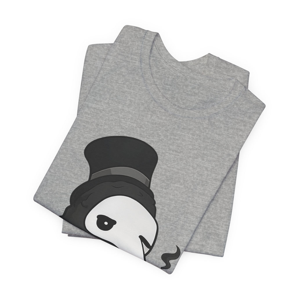 Plague Doctor Coffee Tee — Cute Gothic Lantern & Coffee Graphic T-Shirt