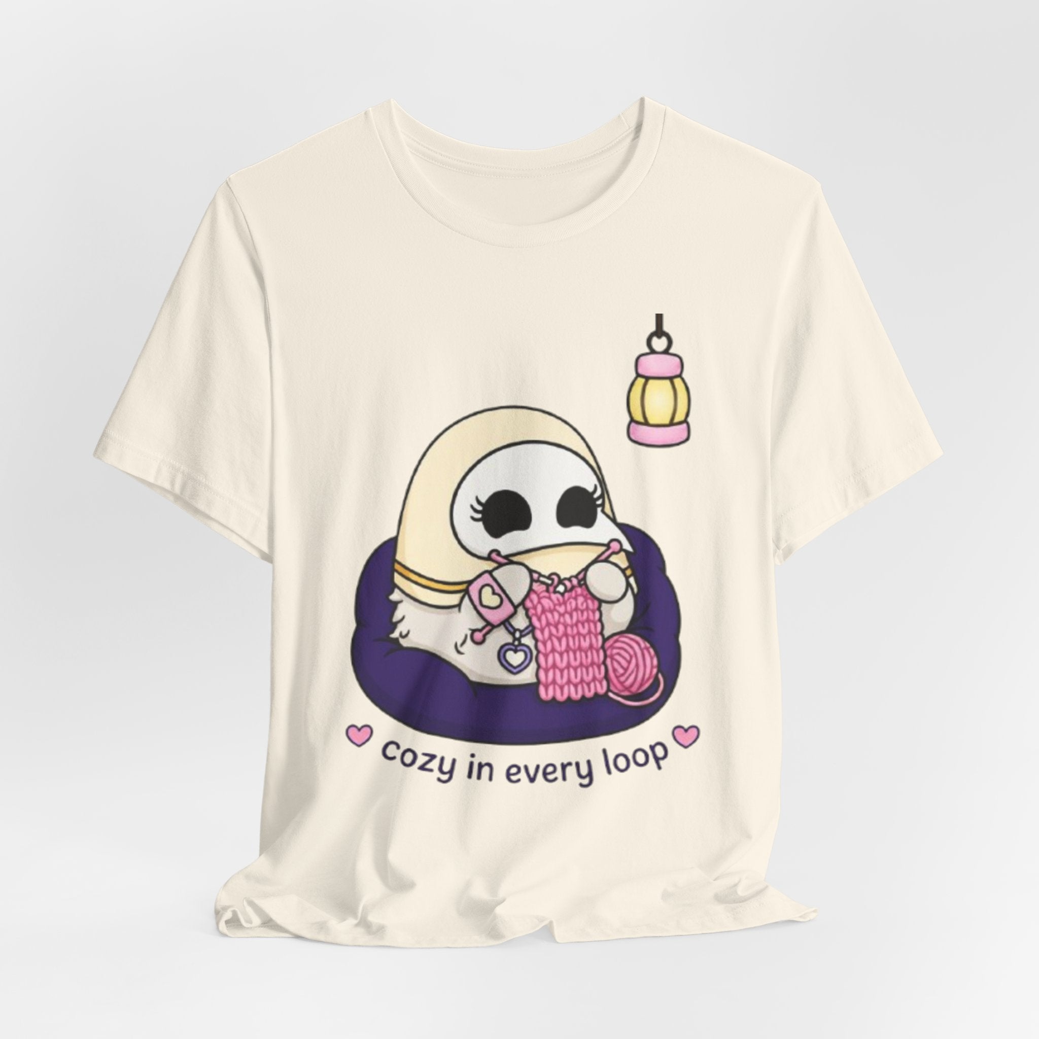 Plague Doctor Cozy Crochet T-Shirt — Cute Dark Aesthetic Crafter Tee
