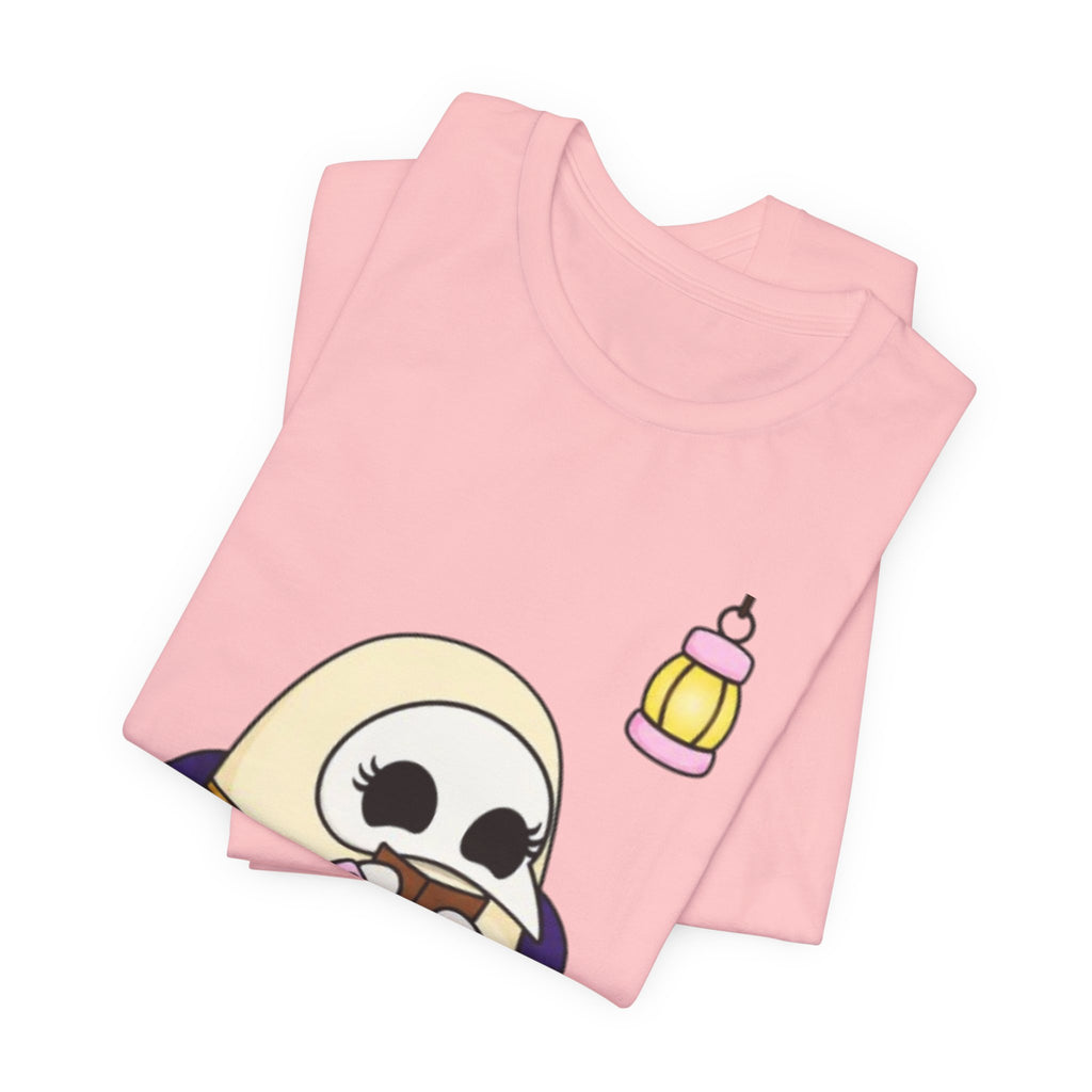 Plague Doctor Reading Is Self Care T-Shirt — Cute Dark Aesthetic Book Lover Tee
