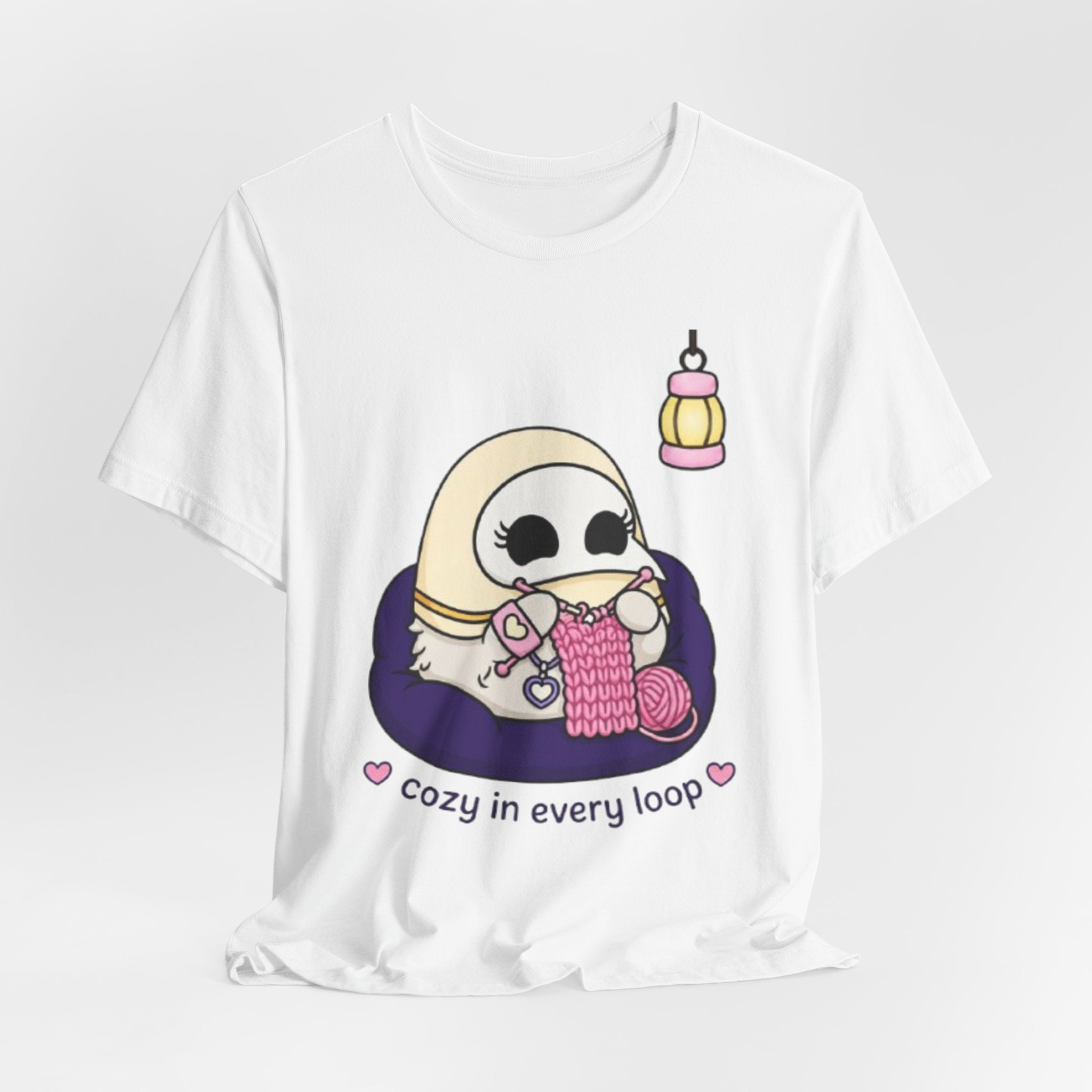 Plague Doctor Cozy Crochet T-Shirt — Cute Dark Aesthetic Crafter Tee