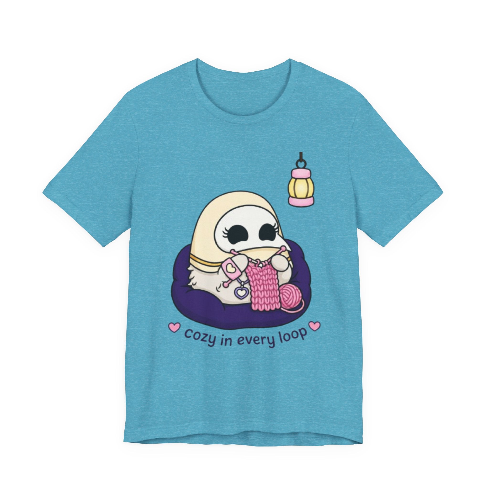 Plague Doctor Cozy Crochet T-Shirt — Cute Dark Aesthetic Crafter Tee