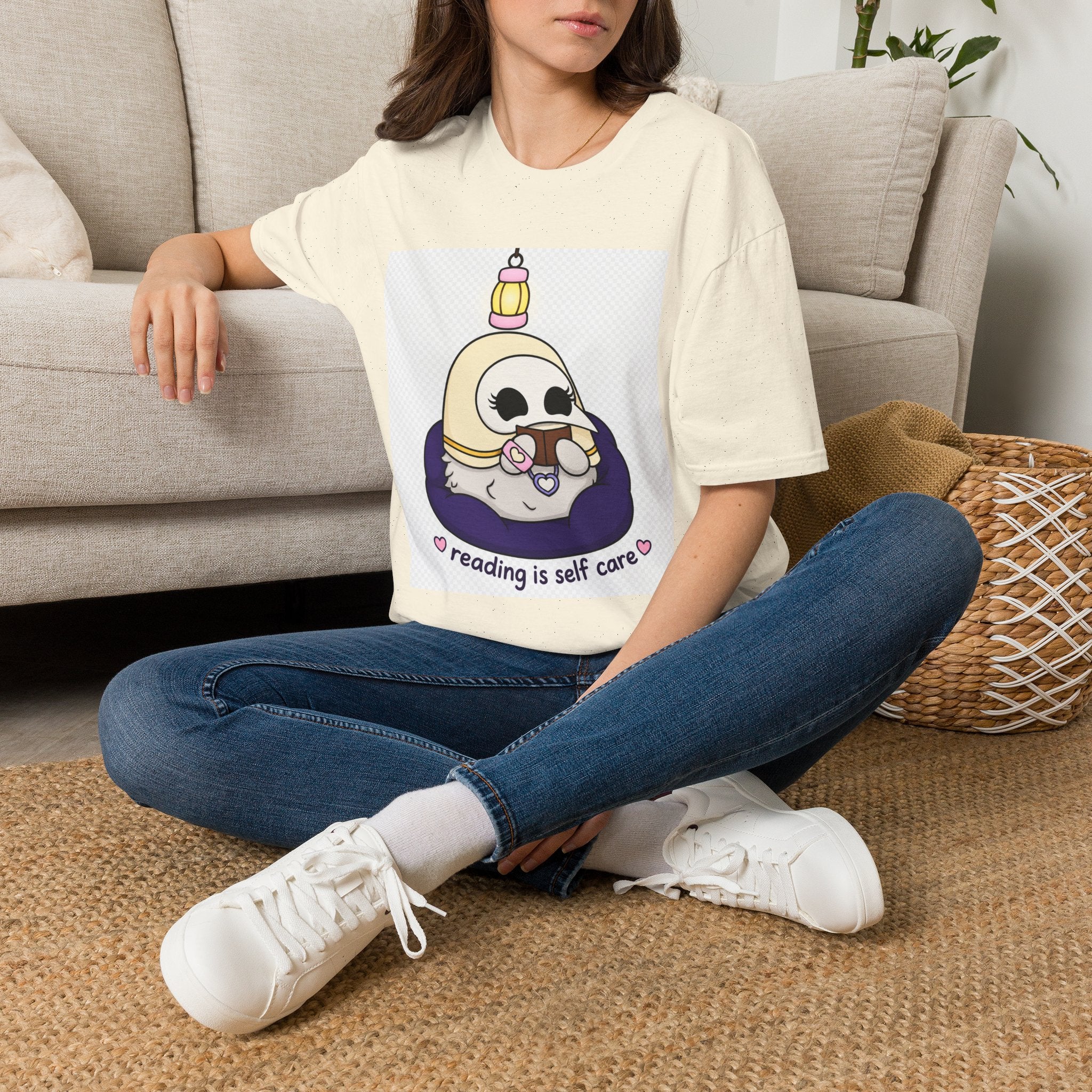 Reading Is Self Care T-Shirt — Cute Plague Doctor with Lantern