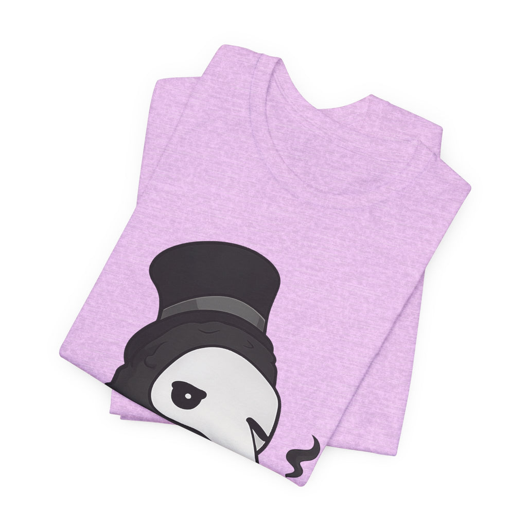 Plague Doctor Coffee Tee — Cute Gothic Lantern & Coffee Graphic T-Shirt