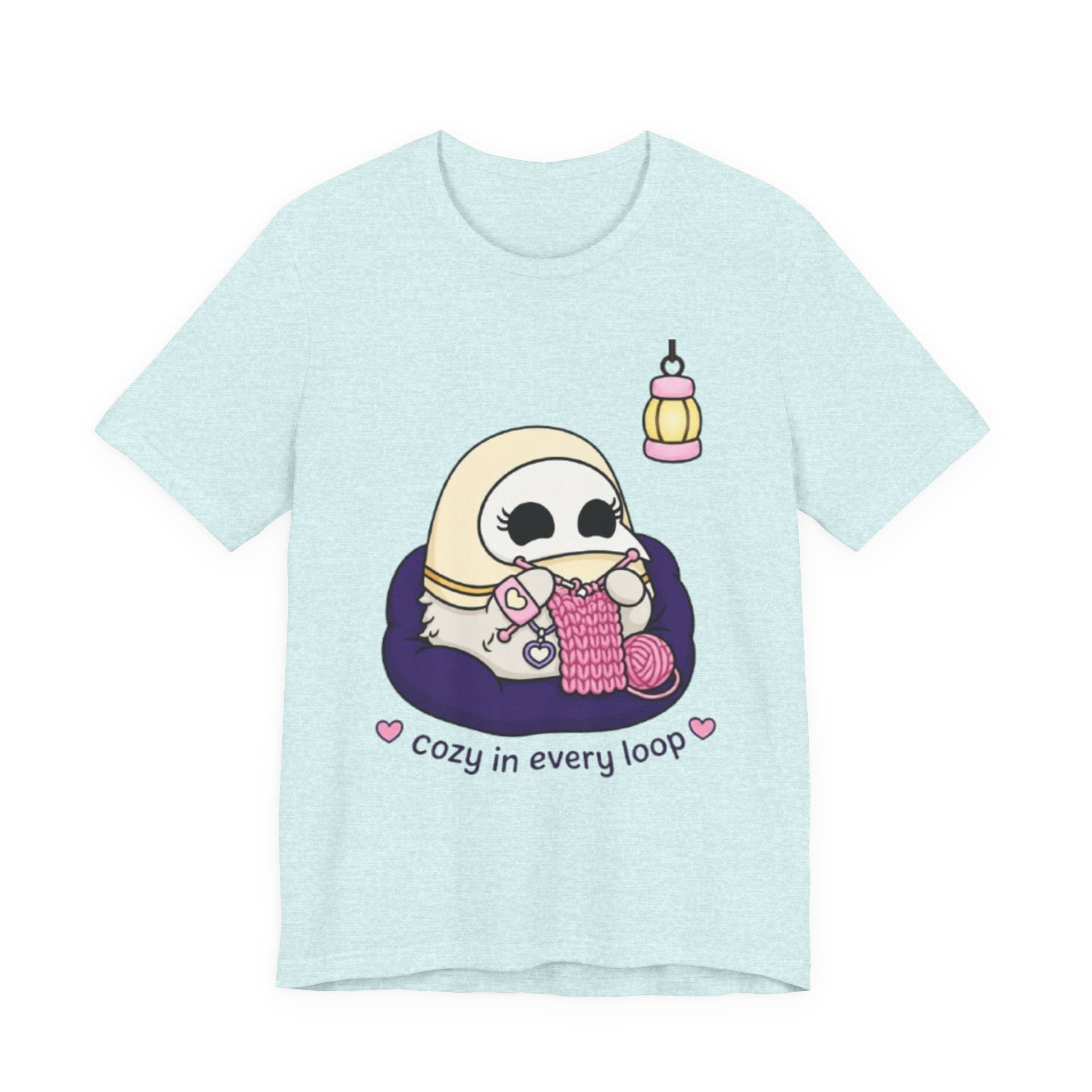 Plague Doctor Cozy Crochet T-Shirt — Cute Dark Aesthetic Crafter Tee