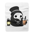 Plague Doctor Bubble Tea Sherpa Blanket