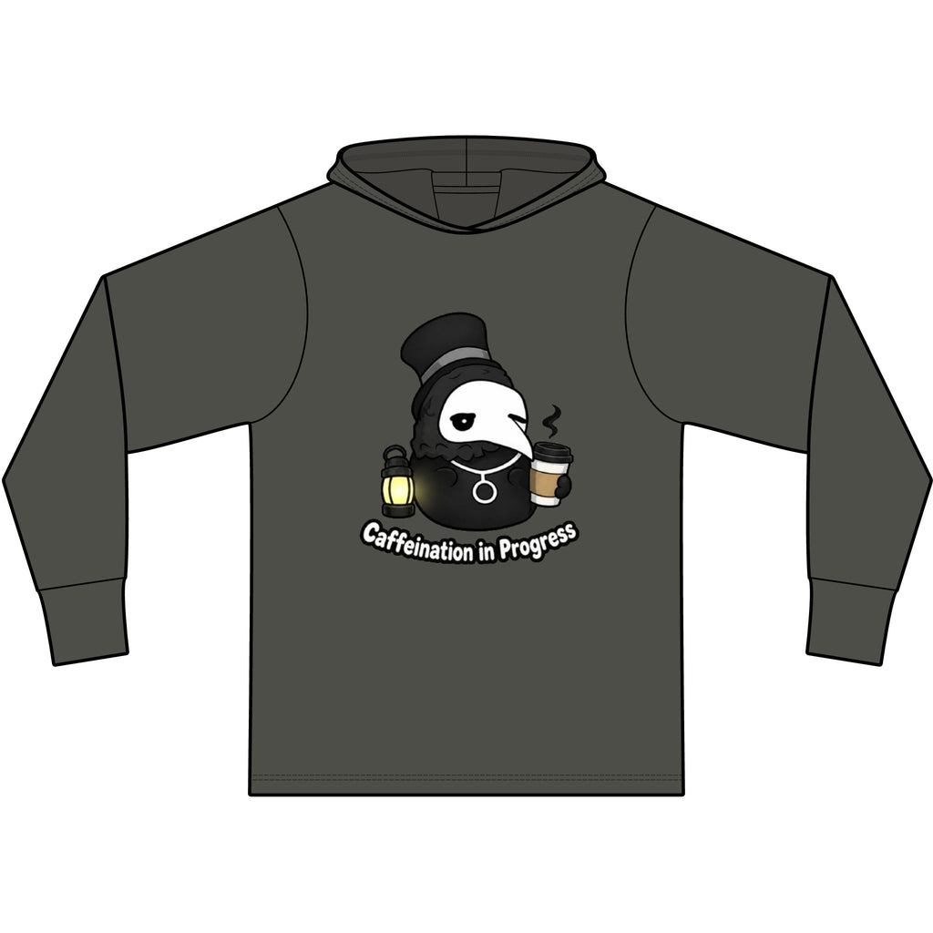 Plague Doctor Coffee Hoodie — One Eye Open Cute Dark Aesthetic Caffeine Sweatshirt