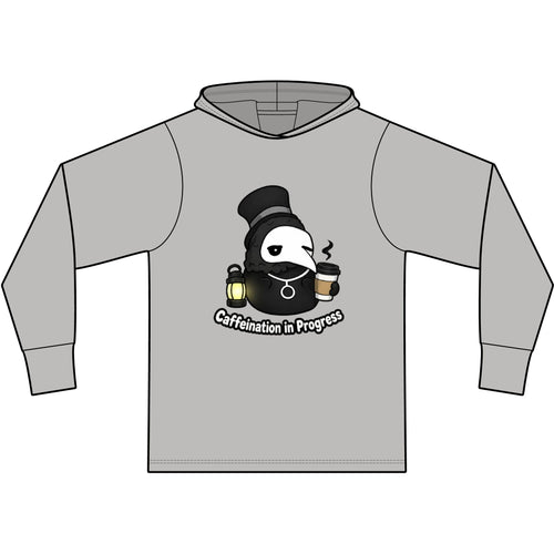 Plague Doctor Coffee Hoodie — One Eye Open Cute Dark Aesthetic Caffeine Sweatshirt