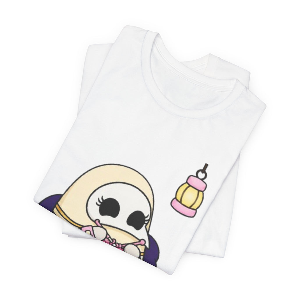 Plague Doctor Cozy Crochet T-Shirt — Cute Dark Aesthetic Crafter Tee