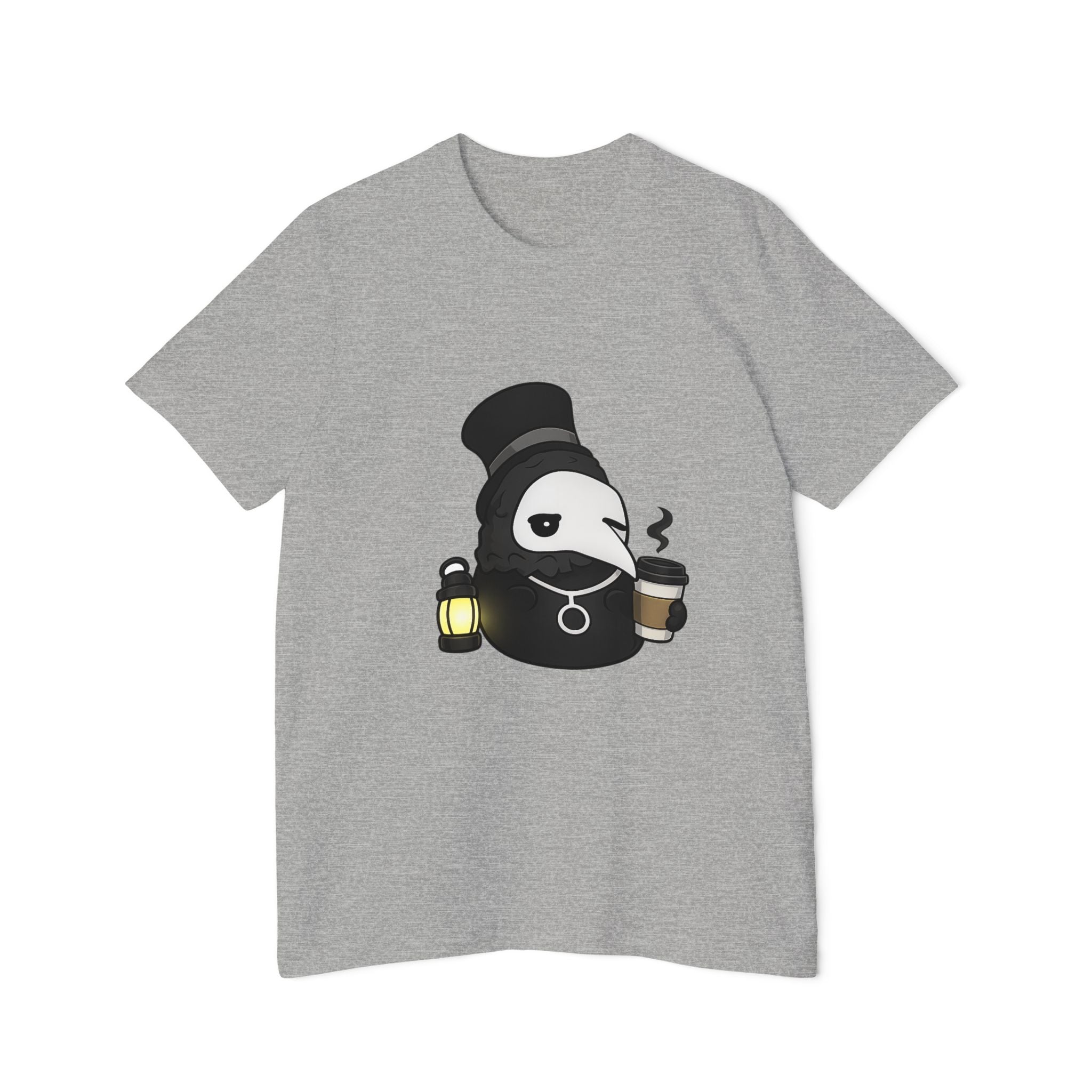 Plague Doctor Coffee Tee — Cute Dark Aesthetic T-Shirt