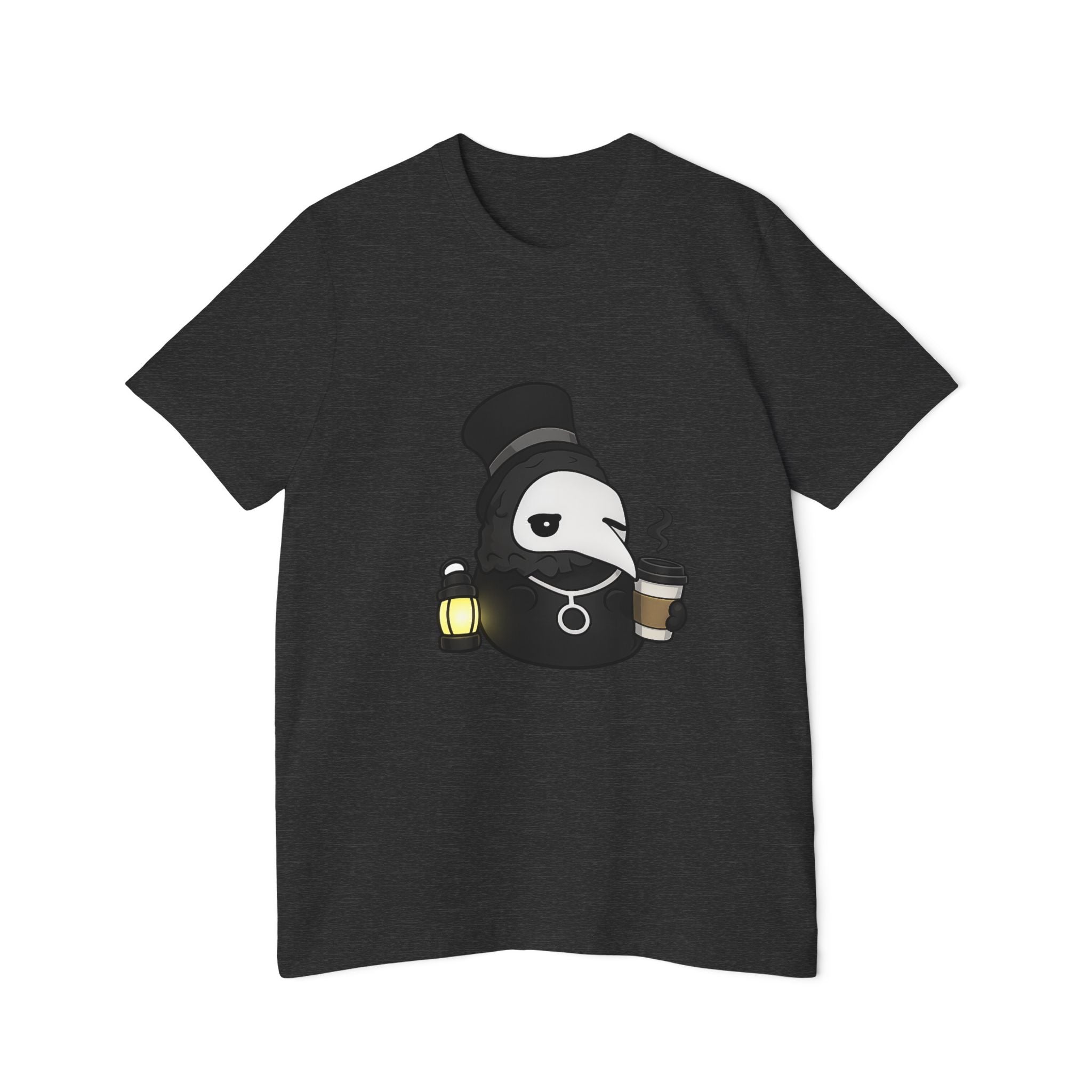 Plague Doctor Coffee Tee — Cute Dark Aesthetic T-Shirt