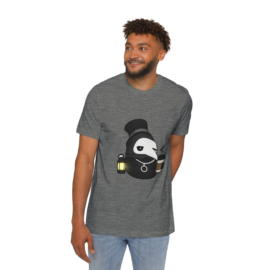 Plague Doctor Coffee Tee — Cute Dark Aesthetic T-Shirt