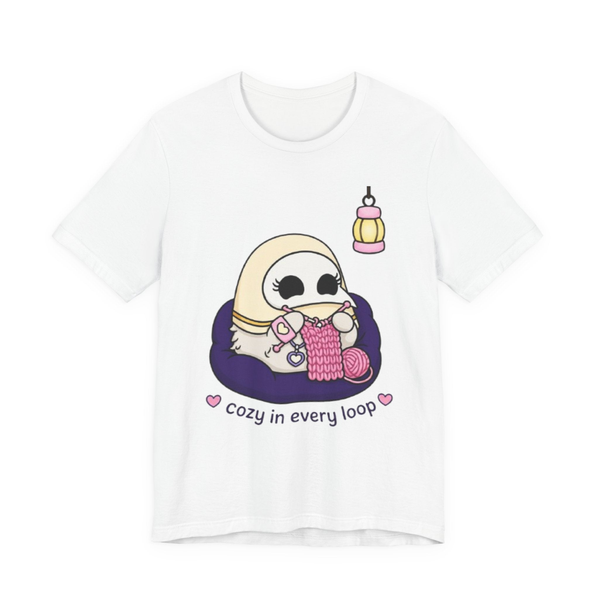 Plague Doctor Cozy Crochet T-Shirt — Cute Dark Aesthetic Crafter Tee