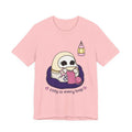 Plague Doctor Cozy Crochet T-Shirt — Cute Dark Aesthetic Crafter Tee