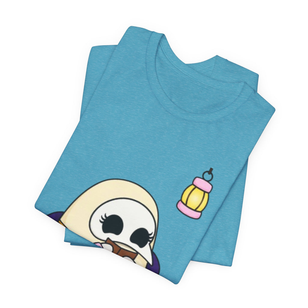 Plague Doctor Reading Is Self Care T-Shirt — Cute Dark Aesthetic Book Lover Tee