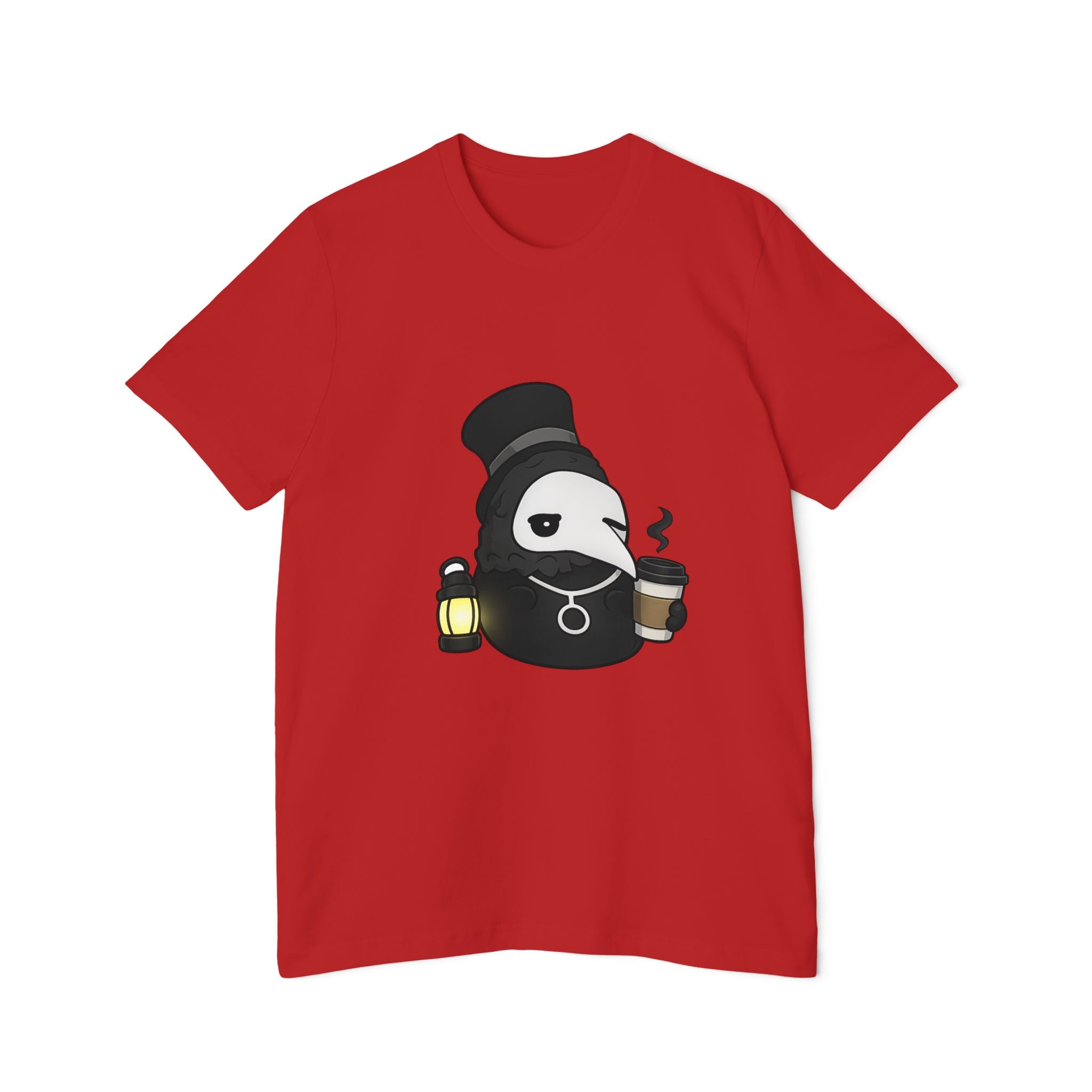 Plague Doctor Coffee Tee — Cute Dark Aesthetic T-Shirt