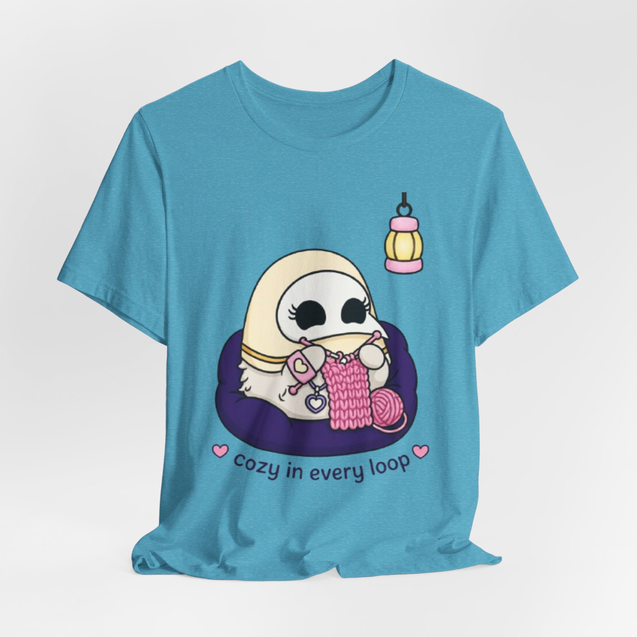 Plague Doctor Cozy Crochet T-Shirt — Cute Dark Aesthetic Crafter Tee