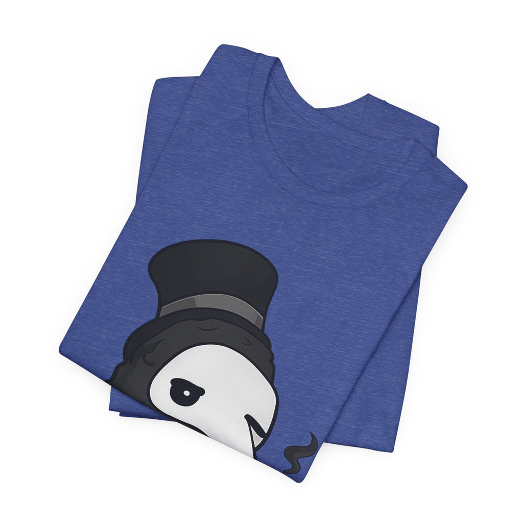Plague Doctor Coffee Tee — Cute Gothic Lantern & Coffee Graphic T-Shirt