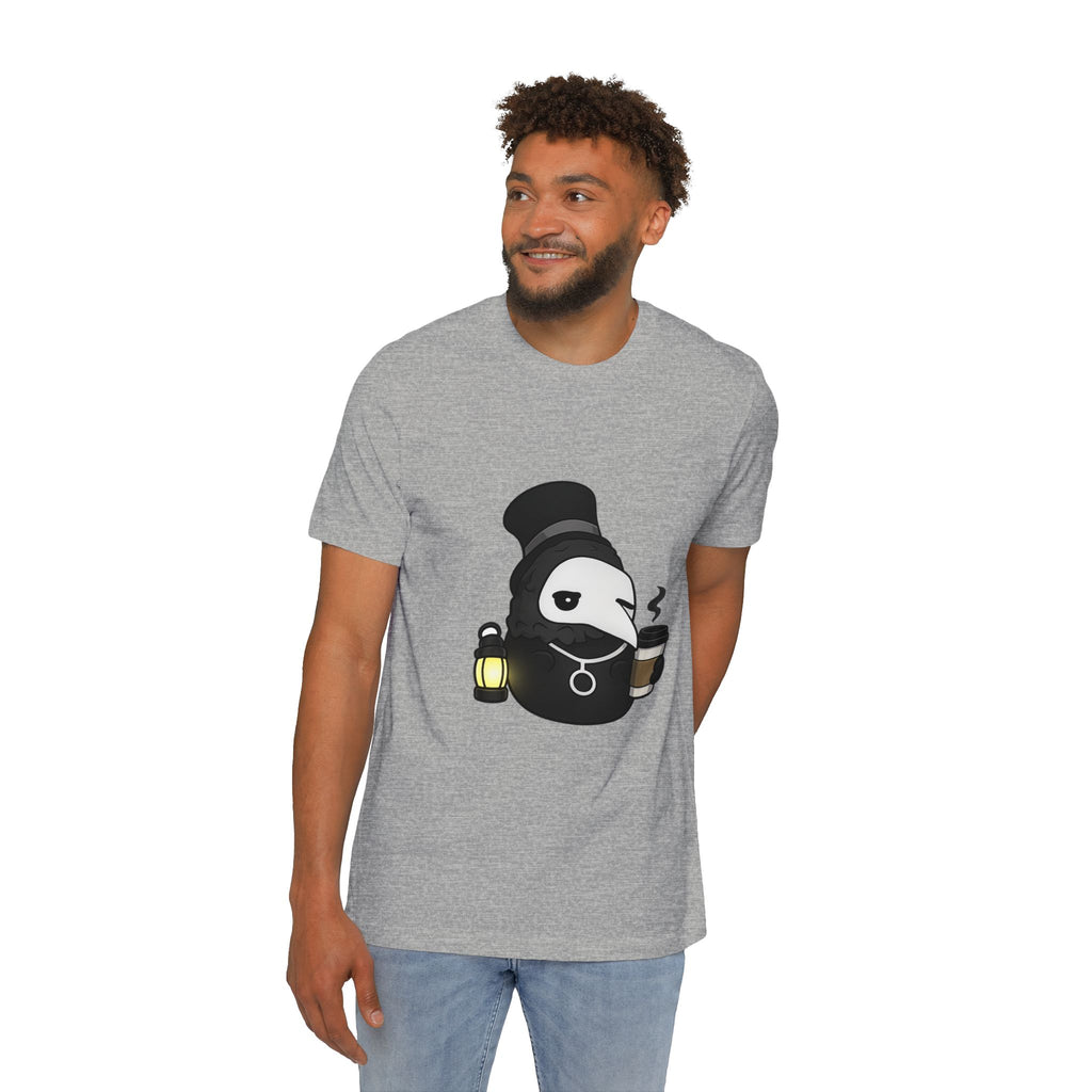 Plague Doctor Coffee Tee — Cute Dark Aesthetic T-Shirt