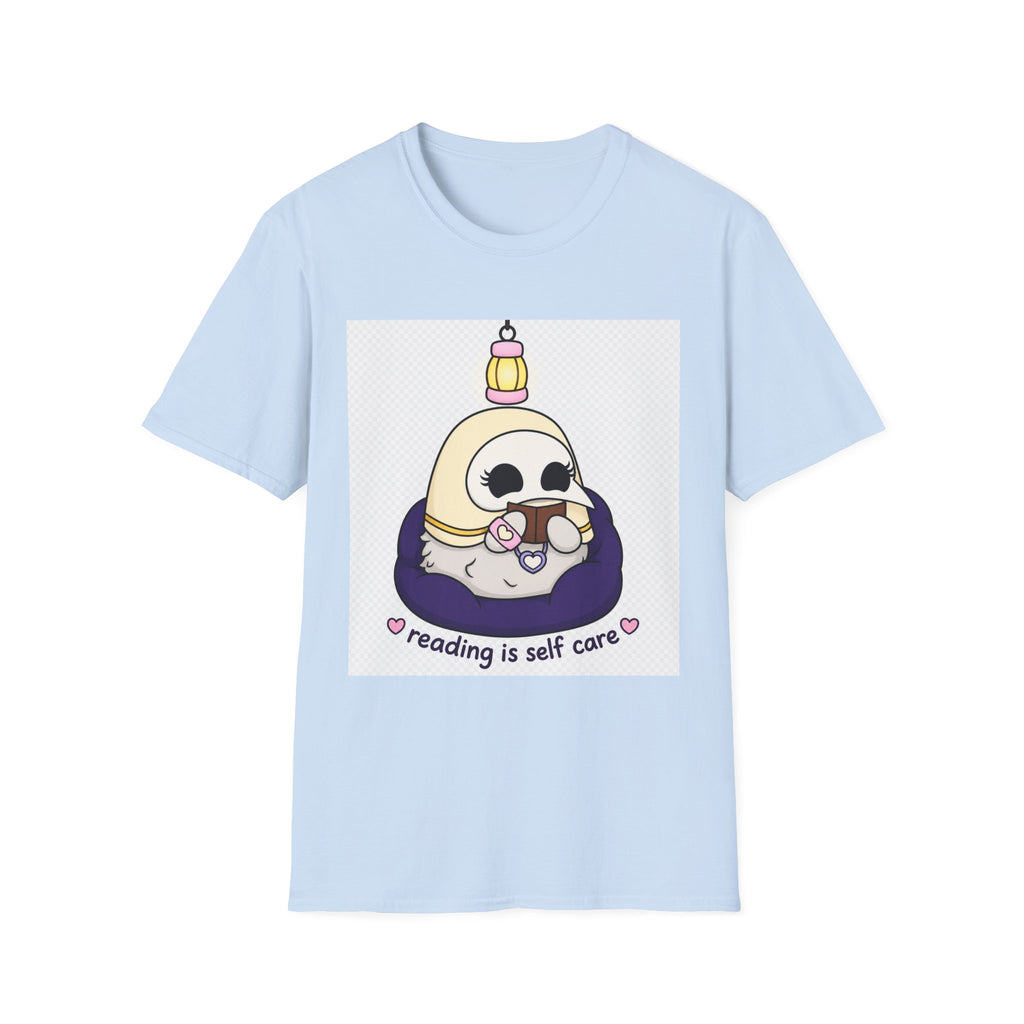 Reading Is Self Care T-Shirt — Cute Plague Doctor with Lantern