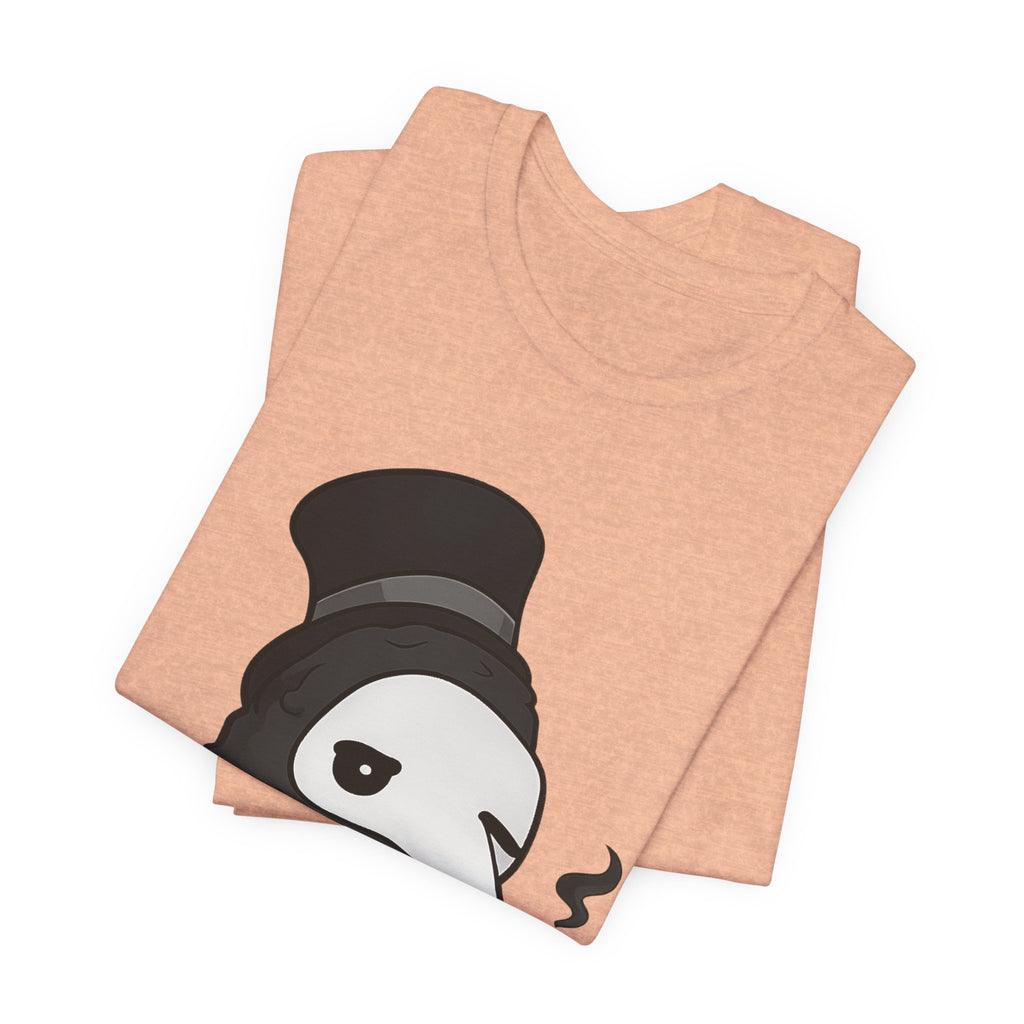 Plague Doctor Coffee Tee — Cute Gothic Lantern & Coffee Graphic T-Shirt