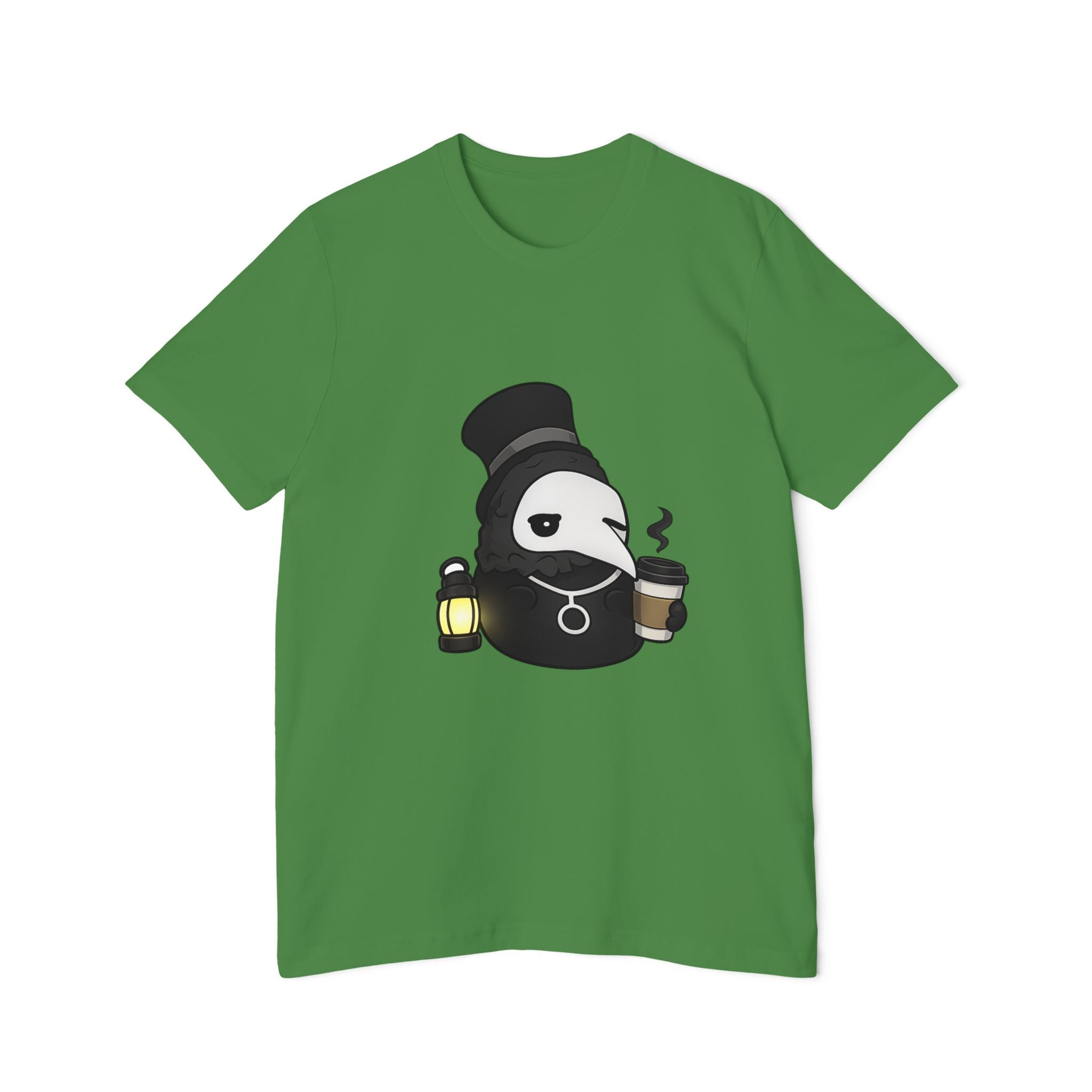 Plague Doctor Coffee Tee — Cute Dark Aesthetic T-Shirt